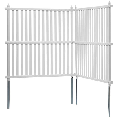 48" B x 48" H Sichtschutzzaunpaneele aus Vinyl, Klimaanlagenzaun, Sichtschutzwände für den Außenbereich für Mülleimer, Poolausrüstungsabdeckung, Sichtschutz-Kit-Paneele (2 Paneele)