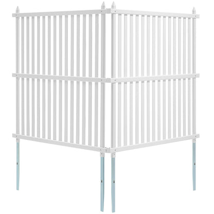 48" B x 48" H Sichtschutzzaunpaneele aus Vinyl, Klimaanlagenzaun, Sichtschutzwände für den Außenbereich für Mülleimer, Poolausrüstungsabdeckung, Sichtschutz-Kit-Paneele (2 Paneele)