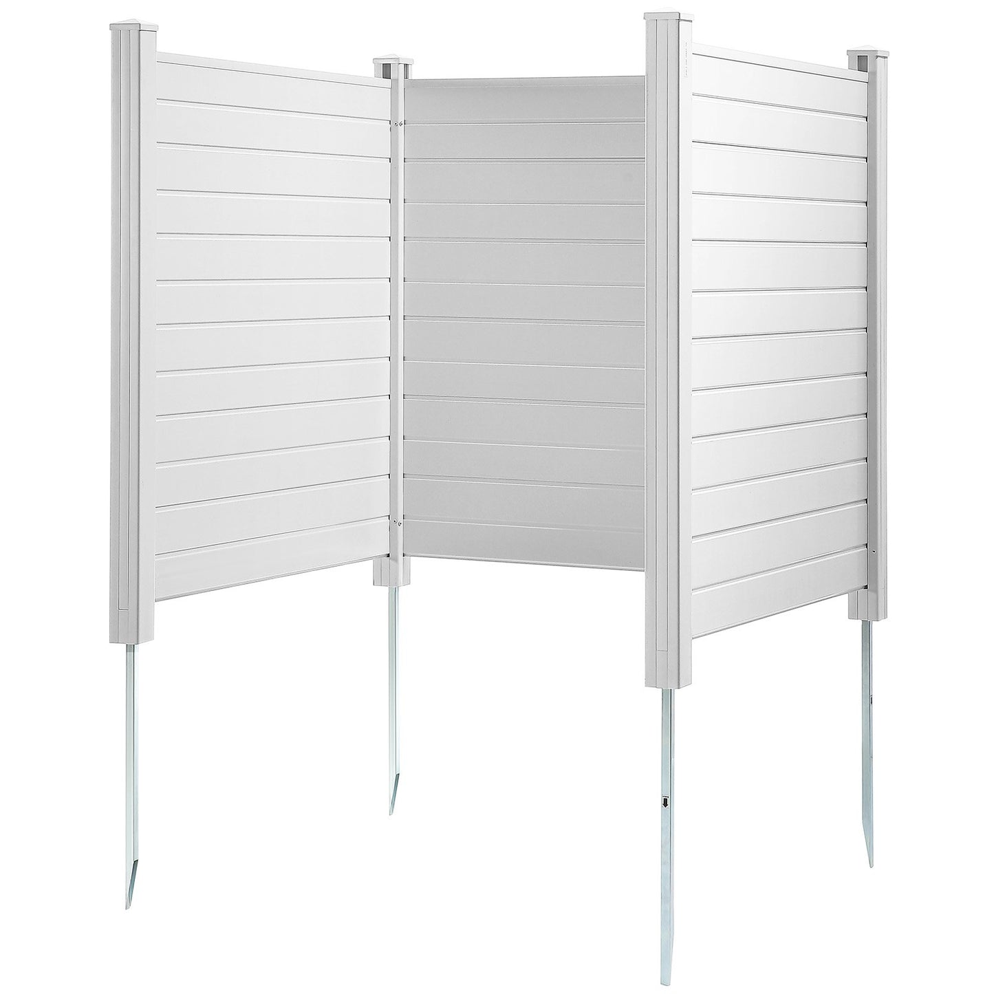 Outdoor Privacy Screens, 50" B x 50" H Luftkonditioneringsstängsel, Poolutrustningshölje, Horisontellt Vinyl Privacy-staket, perfekt för att omsluta papperskorgen och A/C-enheter (3-paneler)