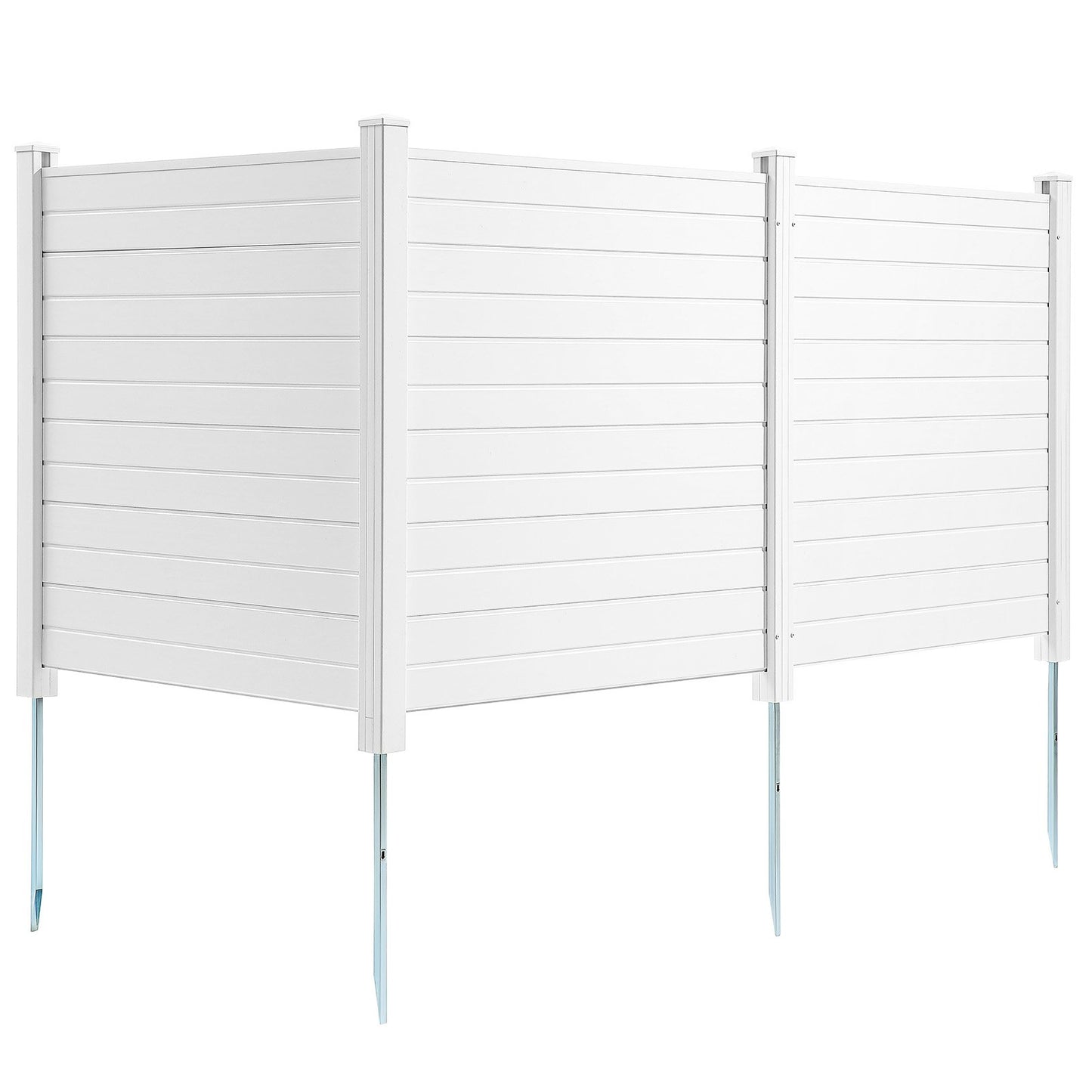 Outdoor Privacy Screens, 50" B x 50" H Luftkonditioneringsstängsel, Poolutrustningshölje, Horisontellt Vinyl Privacy-staket, perfekt för att omsluta papperskorgen och A/C-enheter (3-paneler)