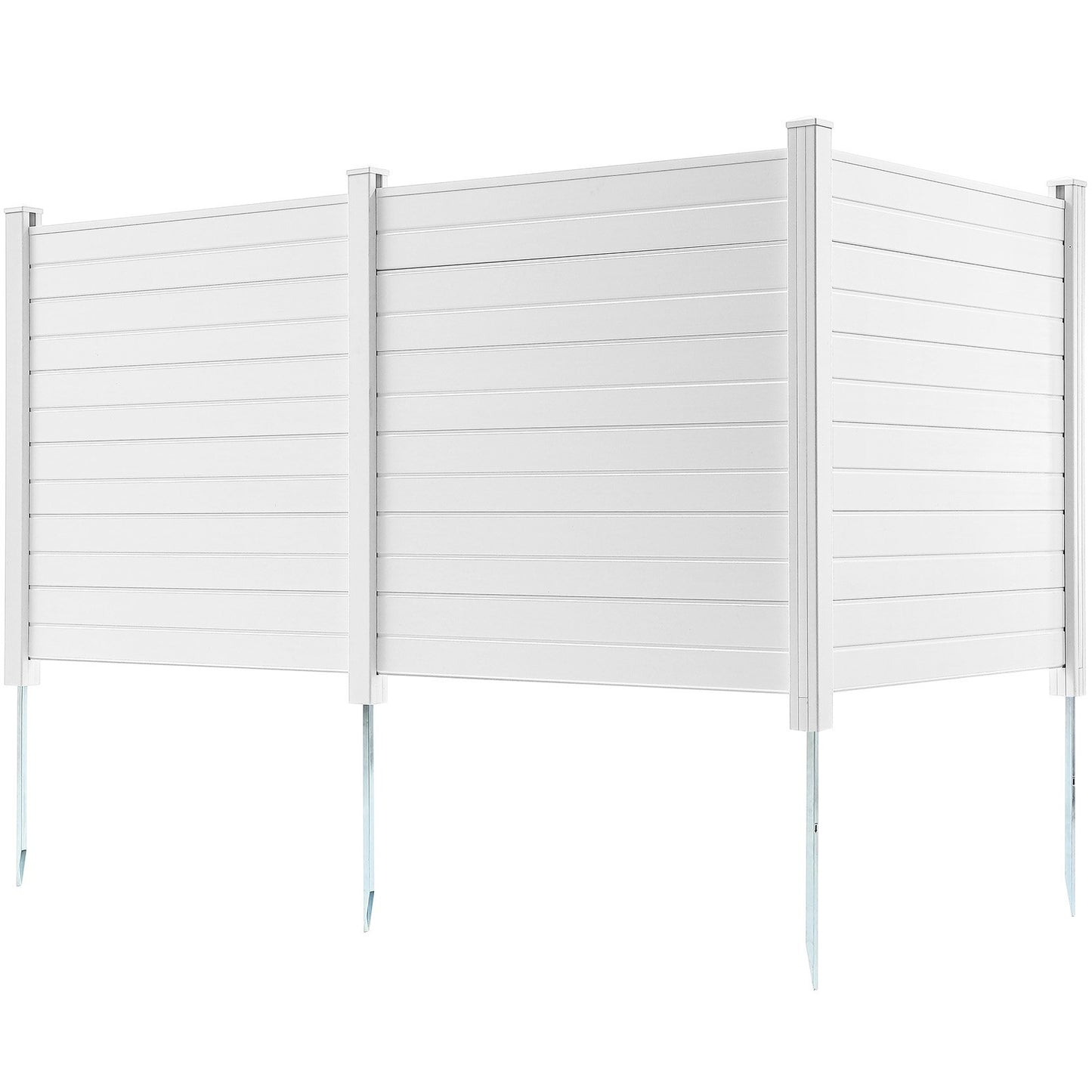 Outdoor Privacy Screens, 50" B x 50" H Luftkonditioneringsstängsel, Poolutrustningshölje, Horisontellt Vinyl Privacy-staket, perfekt för att omsluta papperskorgen och A/C-enheter (3-paneler)