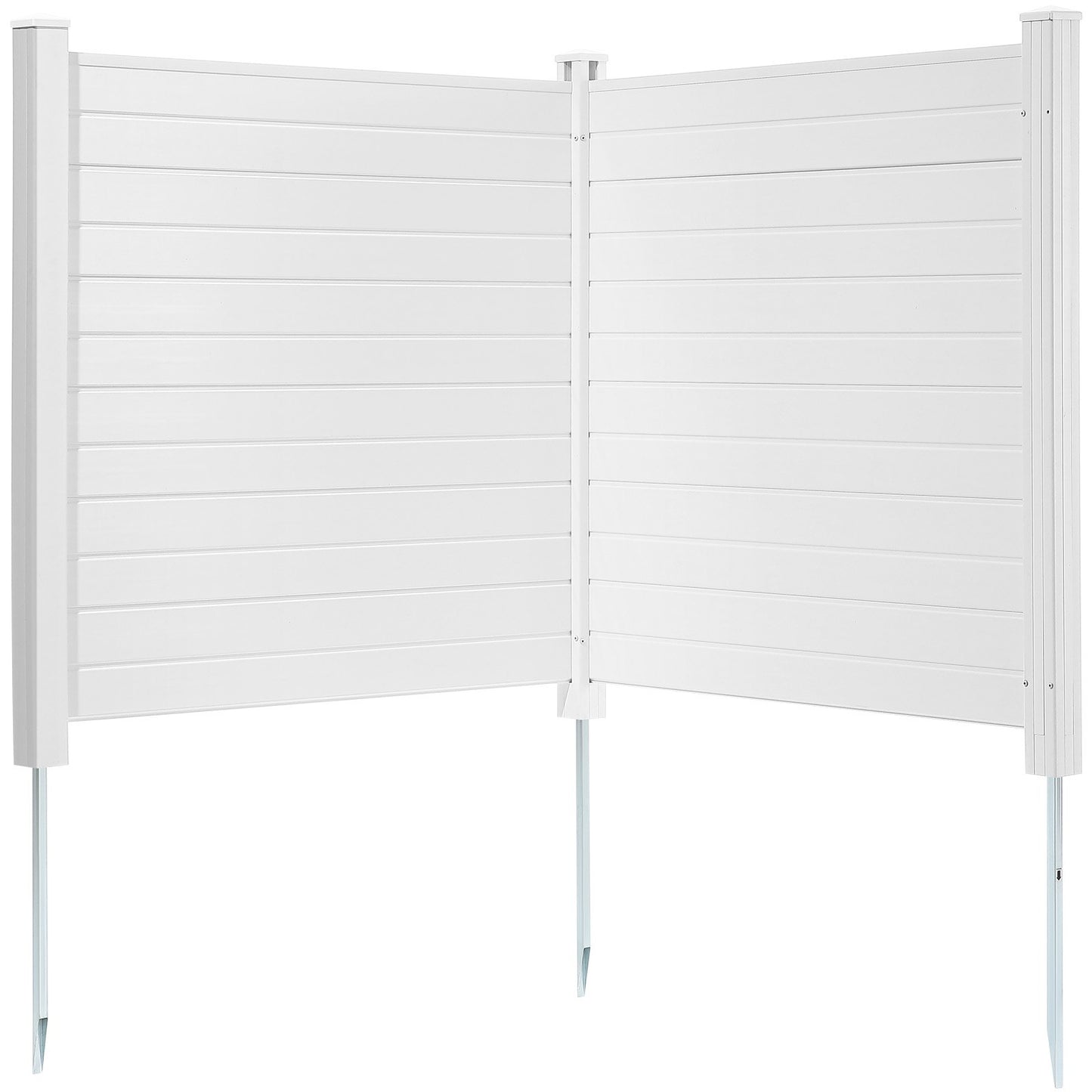 Outdoor Privacy Screens, 50" B x 50" H Luftkonditioneringsstängsel, Poolutrustningshölje, Horisontellt Vinyl Privacy-staket, perfekt för att omsluta papperskorgen och A/C-enheter (2-paneler)