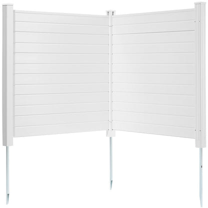 Outdoor Privacy Screens, 50" B x 50" H Luftkonditioneringsstängsel, Poolutrustningshölje, Horisontellt Vinyl Privacy-staket, perfekt för att omsluta papperskorgen och A/C-enheter (2-paneler)
