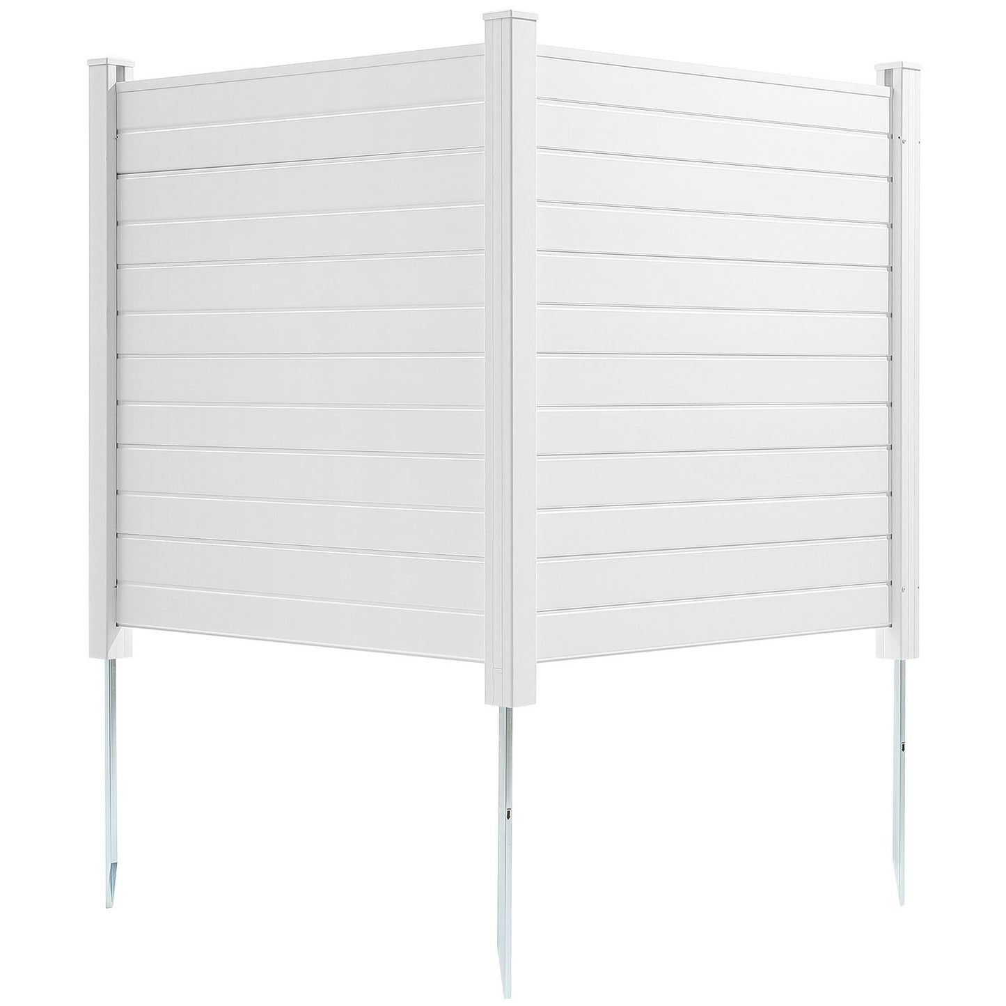 Outdoor Privacy Screens, 50" B x 50" H Luftkonditioneringsstängsel, Poolutrustningshölje, Horisontellt Vinyl Privacy-staket, perfekt för att omsluta papperskorgen och A/C-enheter (2-paneler)