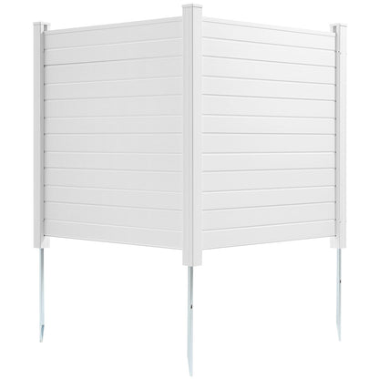 Outdoor Privacy Screens, 50" B x 50" H Luftkonditioneringsstängsel, Poolutrustningshölje, Horisontellt Vinyl Privacy-staket, perfekt för att omsluta papperskorgen och A/C-enheter (2-paneler)
