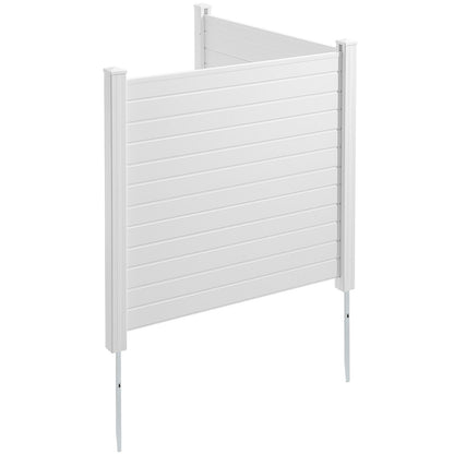 Outdoor Privacy Screens, 50" B x 50" H Luftkonditioneringsstängsel, Poolutrustningshölje, Horisontellt Vinyl Privacy-staket, perfekt för att omsluta papperskorgen och A/C-enheter (2-paneler)