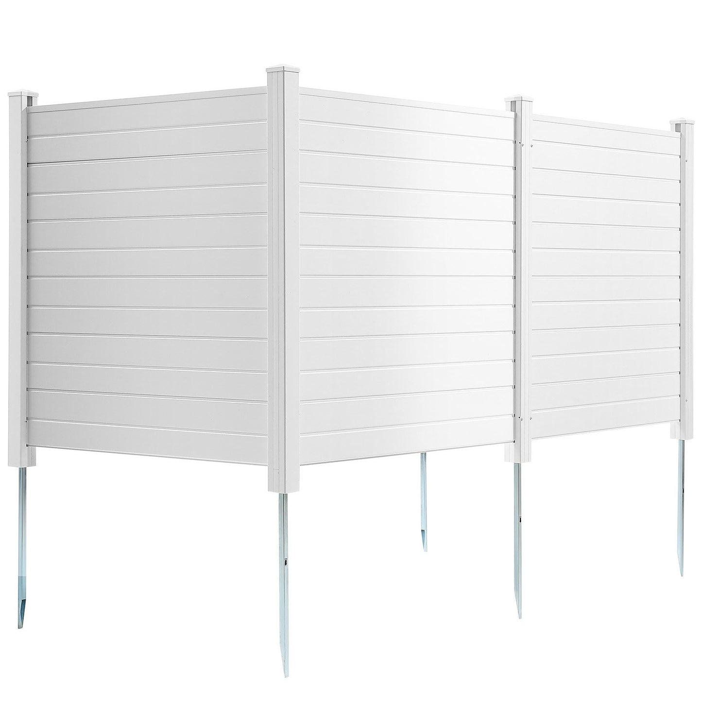 Outdoor Privacy-skärmar, 50" B x 50" H Luftkonditioneringsstängsel, Poolutrustningshölje, Horisontellt Vinyl Privacy-staket, perfekt för att omsluta papperskorgen och A/C-enheter (4-paneler)