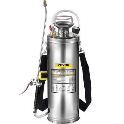 Stainless Steel Sprayer 10L Household Garden and Floor Cleaning Sprayer, Suitable for Current Neds in Industry, Agriculture, Commerce, Medicine and Other Industries