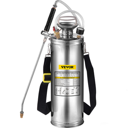 Stainless Steel Sprayer 10L Household Garden and Floor Cleaning Sprayer, Suitable for Current Neds in Industry, Agriculture, Commerce, Medicine and Other Industries