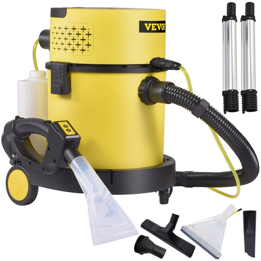 Våttorrdammsugare, 5,3 gallon 2 Peak HP, 4-i-1 bärbar butiksdammsugare med blås- och sprayfunktion, fjärrkontroll, HEPA- och svampfiltrering, 5 borstar för hushåll, bil