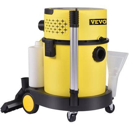 Våttorrdammsugare, 5,3 gallon 2 Peak HP, 4-i-1 bärbar butiksdammsugare med blås- och sprayfunktion, fjärrkontroll, HEPA- och svampfiltrering, 5 borstar för hushåll, bil