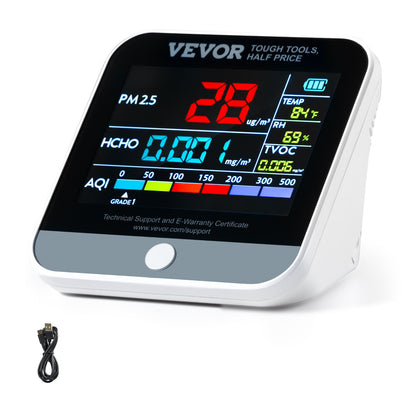 8-IN-1 Mini Air Quality Monitor Meter PM1.0/2.5/10 HCHO TVOC Tester