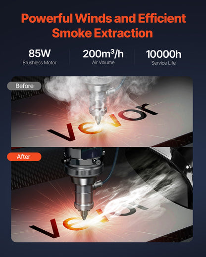 Soldering Fume Extractor 85W Brushless Fume Absorber with 3-Stage Filter