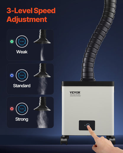 Soldering Fume Extractor 85W Brushless Fume Absorber with 3-Stage Filter