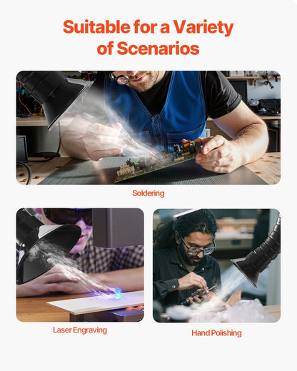 Soldering Fume Extractor 85W Brushless Fume Absorber with 3-Stage Filter