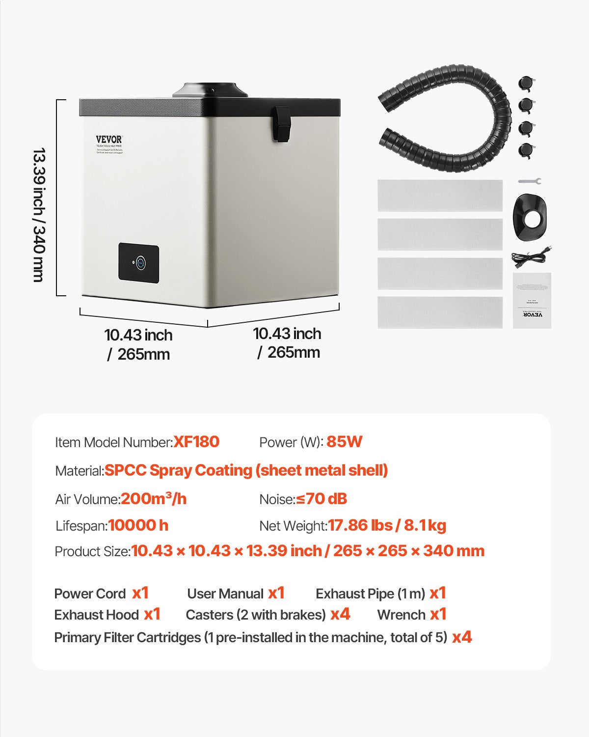 Soldering Fume Extractor 85W Brushless Fume Absorber with 3-Stage Filter
