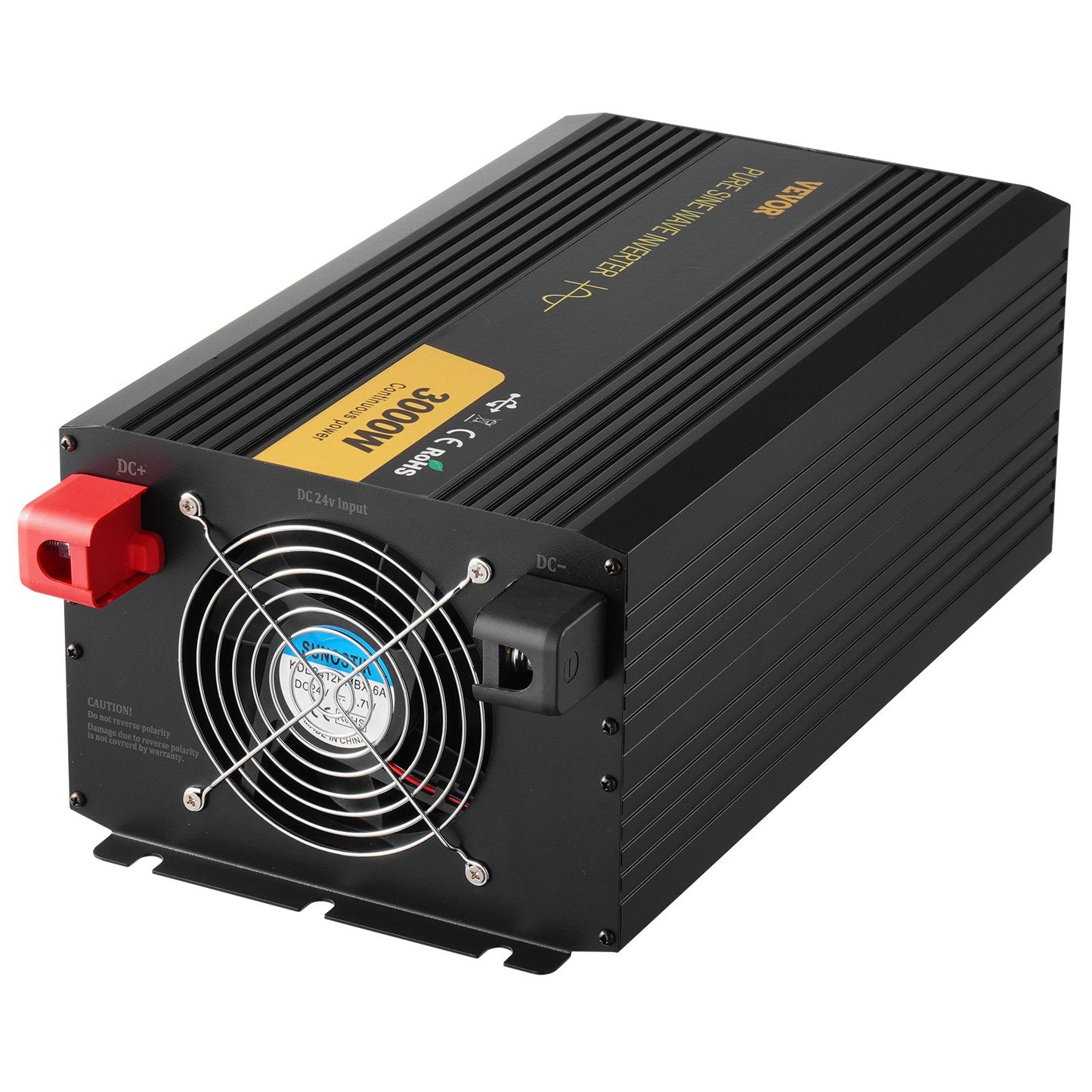 Pure Sine Wave Inverter Power Inverter 3000W DC24V to AC230V Inverter LCD