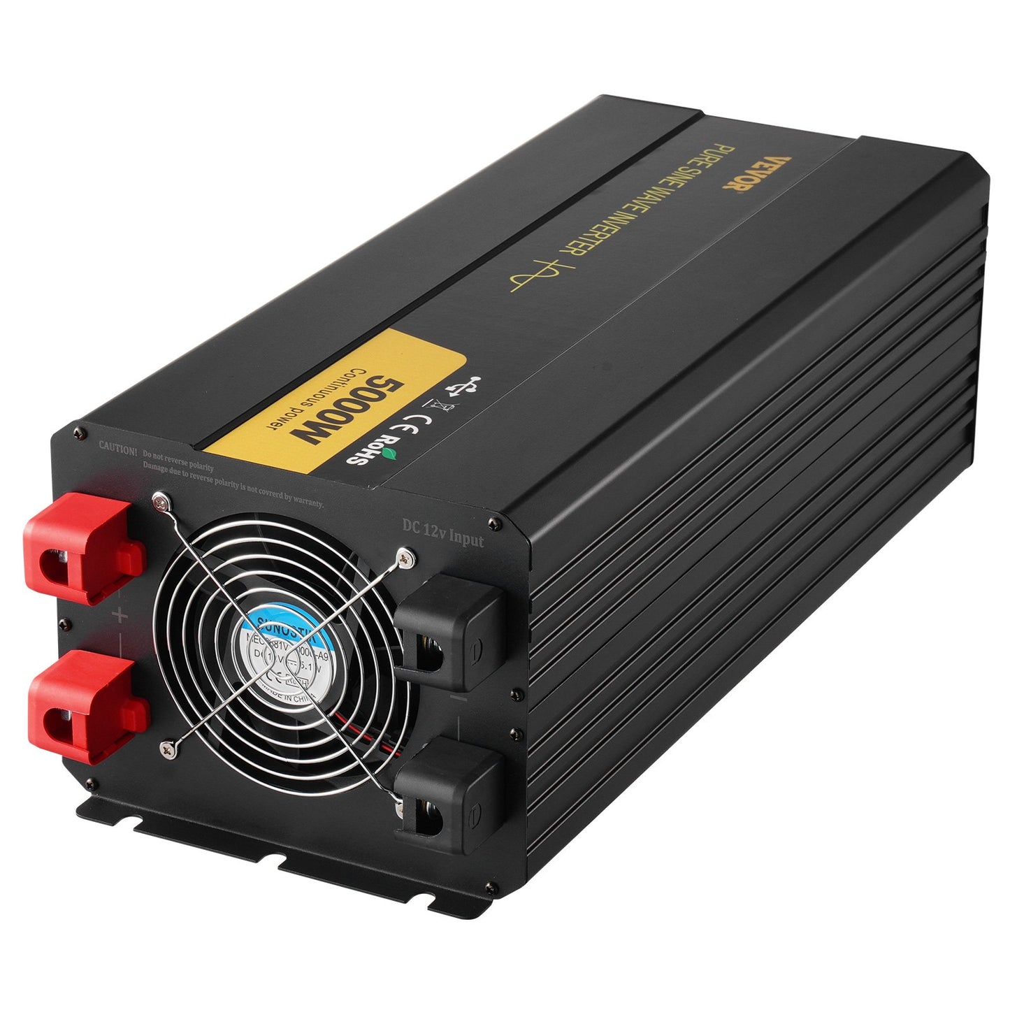 Pure Sine Wave Inverter Power Inverter 5000W DC12V to AC230V Inverter LCD
