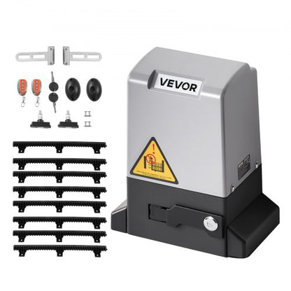 400W elektrisk skjutgrindsöppnare 900 kg kugghjulsspår infraröd sensor