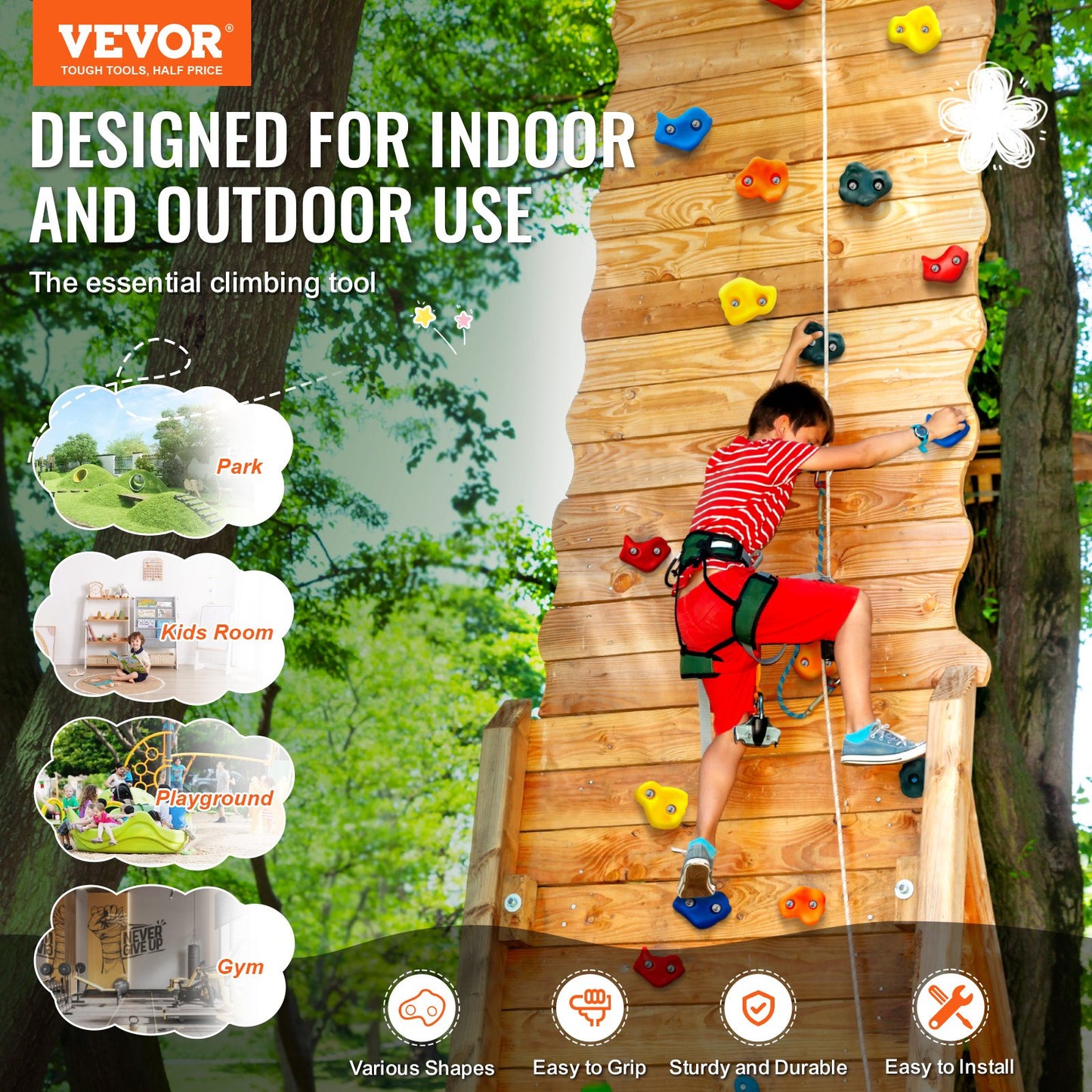 25 Rock Climbing Holds Climbing Rocks Rock Wall Holds Grips Indoor/Outdoor