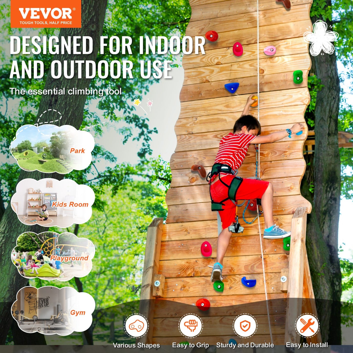 32 Rock Climbing Håller Climbing Rocks Rock Wall håller grepp inomhus/utomhus