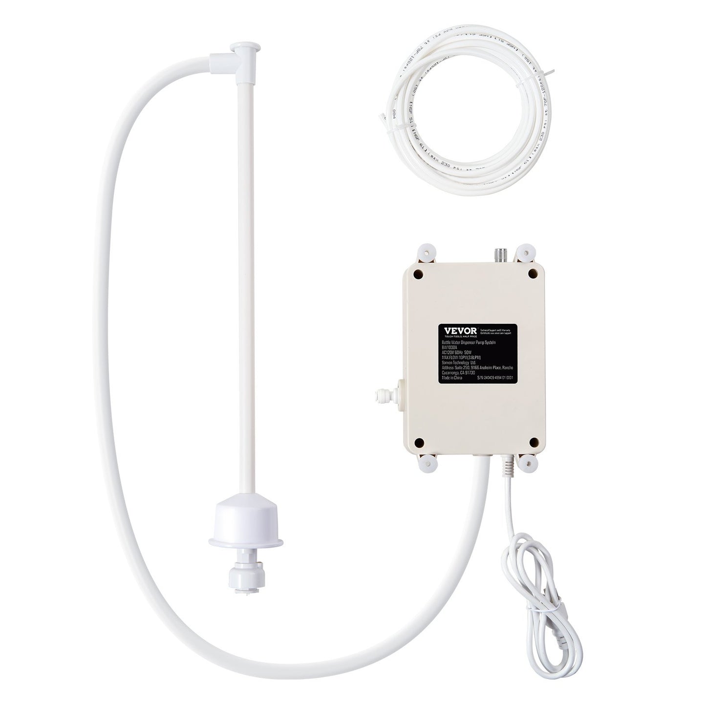 Pumpsystem för flaska vattendispenser, 5 gallon dispensersystem, automatisk elektrisk vattendispenser, enkel inloppsvattenkannapump, kompatibel användning med kaffe-/temaskin, kylskåp, ismaskin