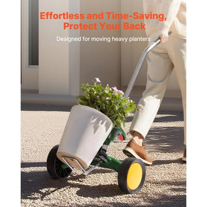 Garden Pot Mover Heavy Duty Potted Plant Trolley with Adjustable Handle | EU