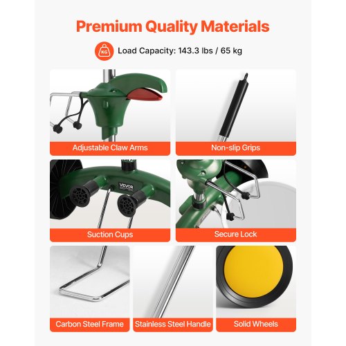 Garden Pot Mover Heavy Duty Potted Plant Trolley with Adjustable Handle | EU