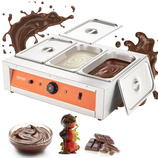 Chokladtempereringsmaskin Chokladsmältdegel 26,5 pund 3 tankar