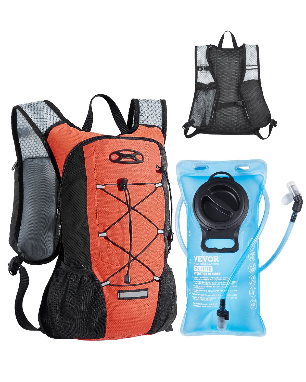 Lightweight Hydration Pack Backpack 2L Water Bladder Cycling Hiking Running