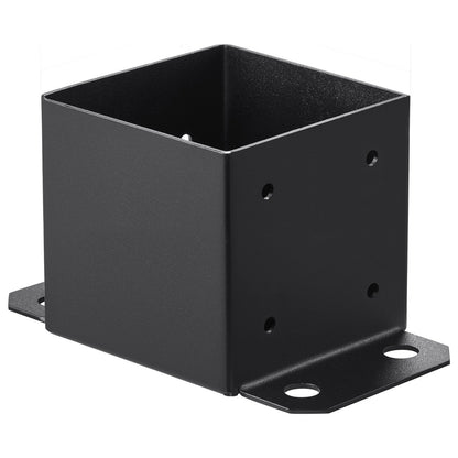 6x6 stolpbas 4 st, innerstorlek 5,6"x5,6" stolpbasfästen, kraftig pulverlackerad stolpeankare Mattsvart trästolpfästen för paviljongdäcksräcke Stöddäcks bottenplatta