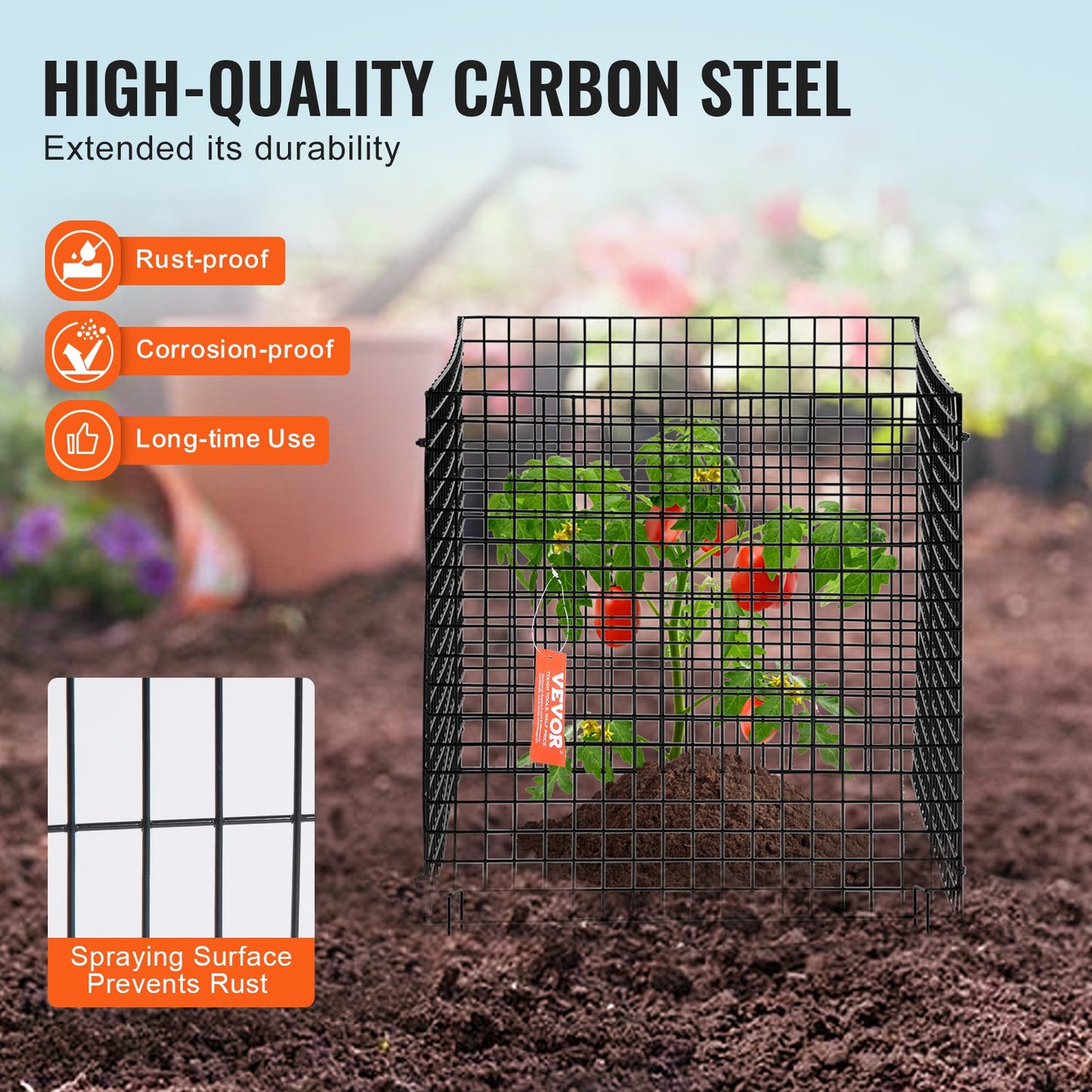 10-pack växtskydd från djur 12'' x 12'' växtbur för grönsaker