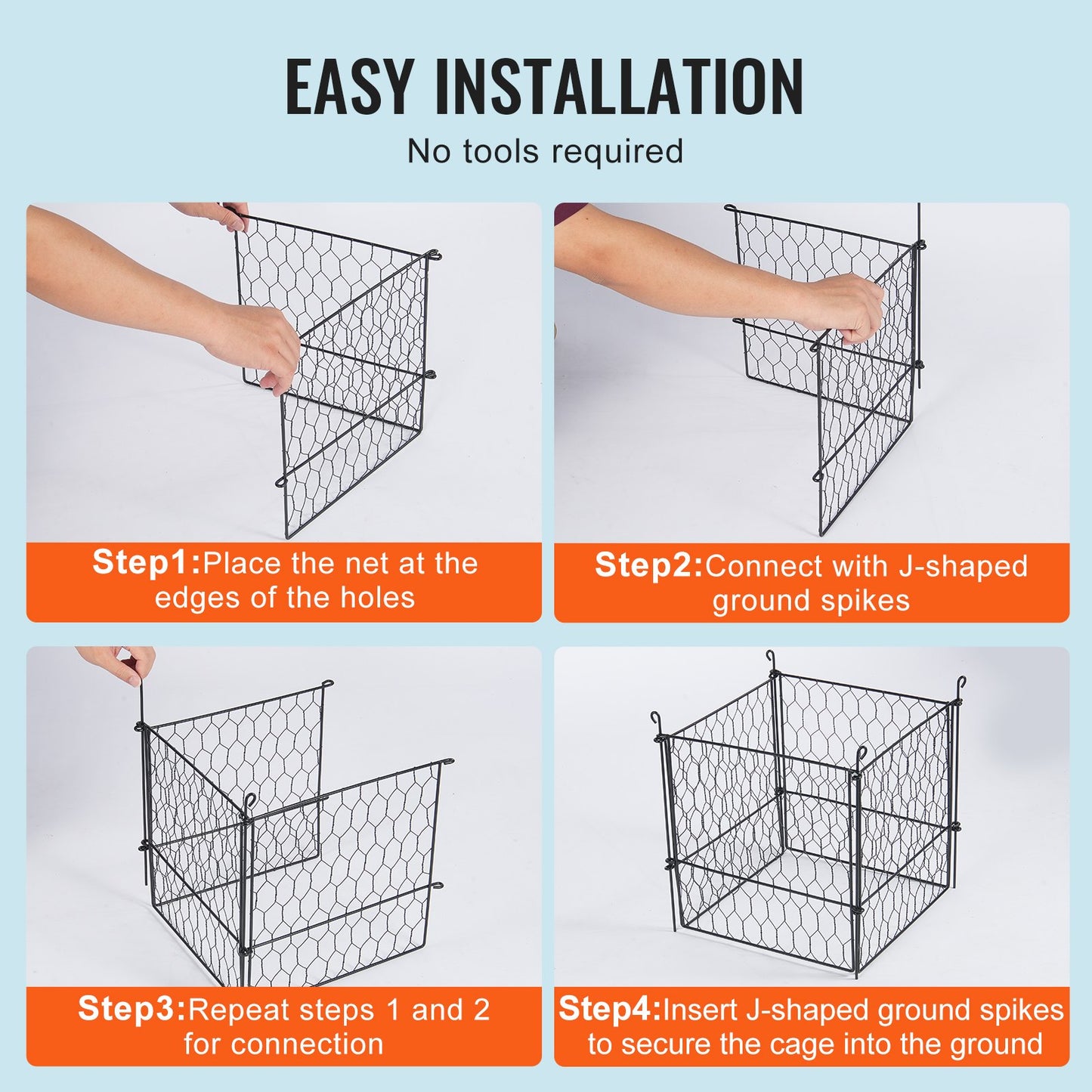 5er-Pack Pflanzenschutz vor Tieren 13,4'' x 13,4'' Metall-Pflanzkäfig