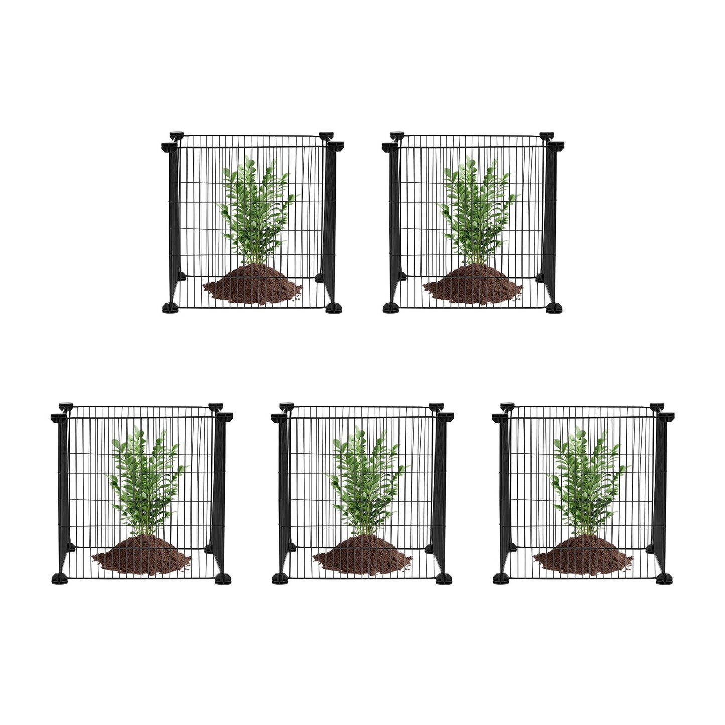5-pack växtskydd från djur 15,35'' x 15,35'' metallväxtbur