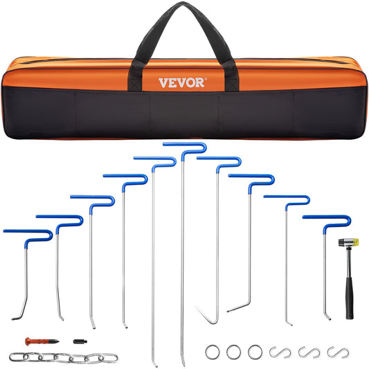 Rods Dent Removal Kit, 20pcs Paintless Dent Repair Tools, Stainless Steel Dent Repair Tools, Whale Tail Dent Repair Tool, Professional Shot Dent Removal Tool for Minor Dents, Door Stings and Hail Damage