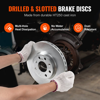Front Ceramic Brake Rotor Pad Kit för Vauxhall Adam Corsa D Box Hatchback