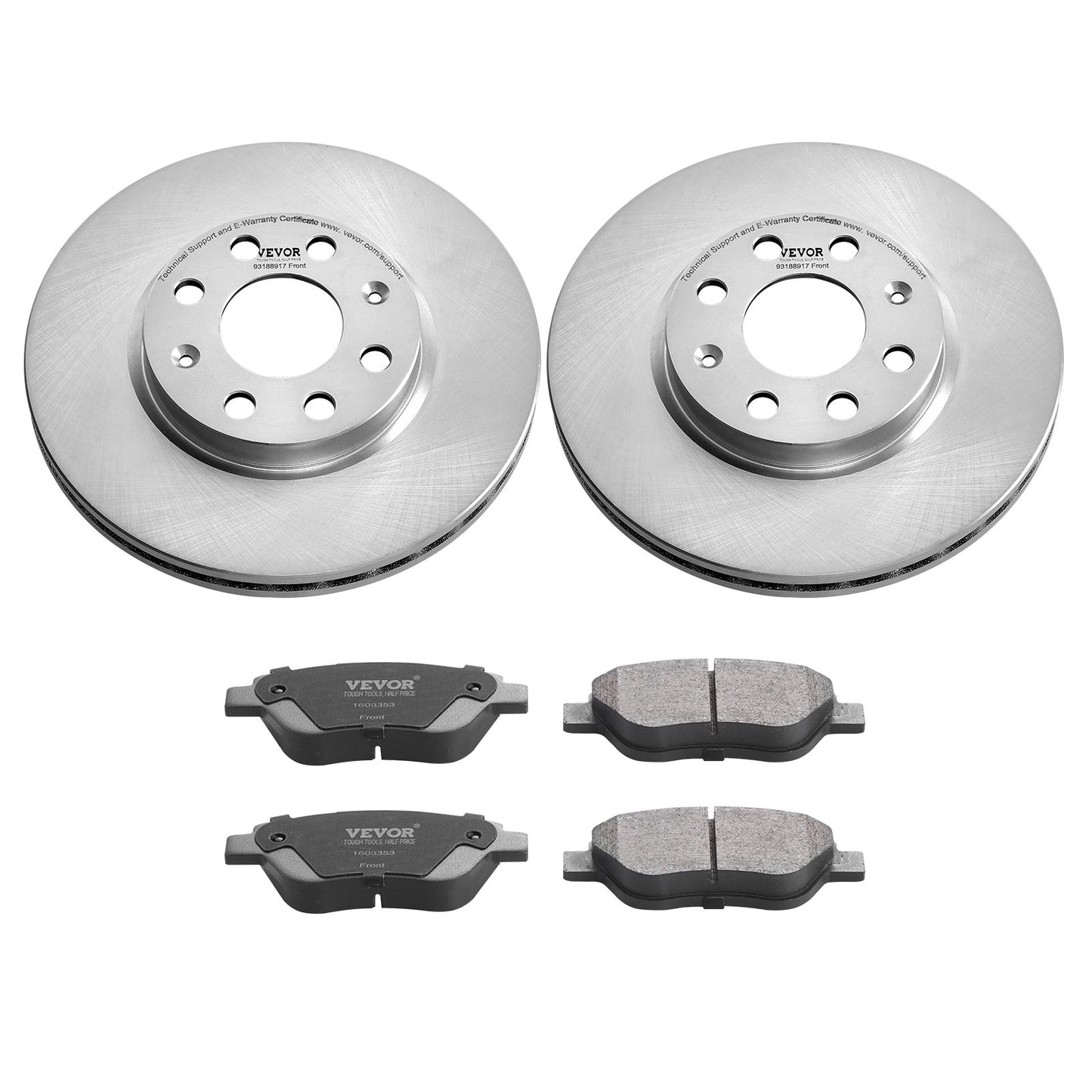 Front Ceramic Brake Rotor Pad Kit för Vauxhall Adam Corsa D Box Hatchback