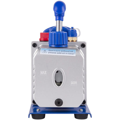 3 CFM 1/4HP Single Stage Vacuum Pump, 3 Gallon (13 Liter) Vacuum Chamber Kit, HVAC A/C Refrigeration Kit