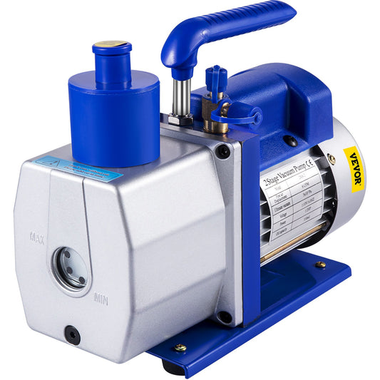 6 CFM 1/2 HP Refrigeration Vacuum Pump, 2 Stage Air Vacuum Pump AC Refrigeration Kit, Vacuum Forming Refrigeration Vacuum Packing, 1/2 HP HVAC Combo Air Conditioning Refrigeration