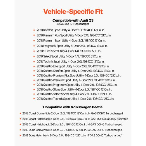 2-DELARS Hjullager och Nav fram Passar 2018 Audi Q3 Komfort Premium Plus Sport Utility 4-dörrars Volkswagen Beetle Coast Cabriolet 2-dörrars 2.0L OEM 513253, Hjullagernavsats |  EU