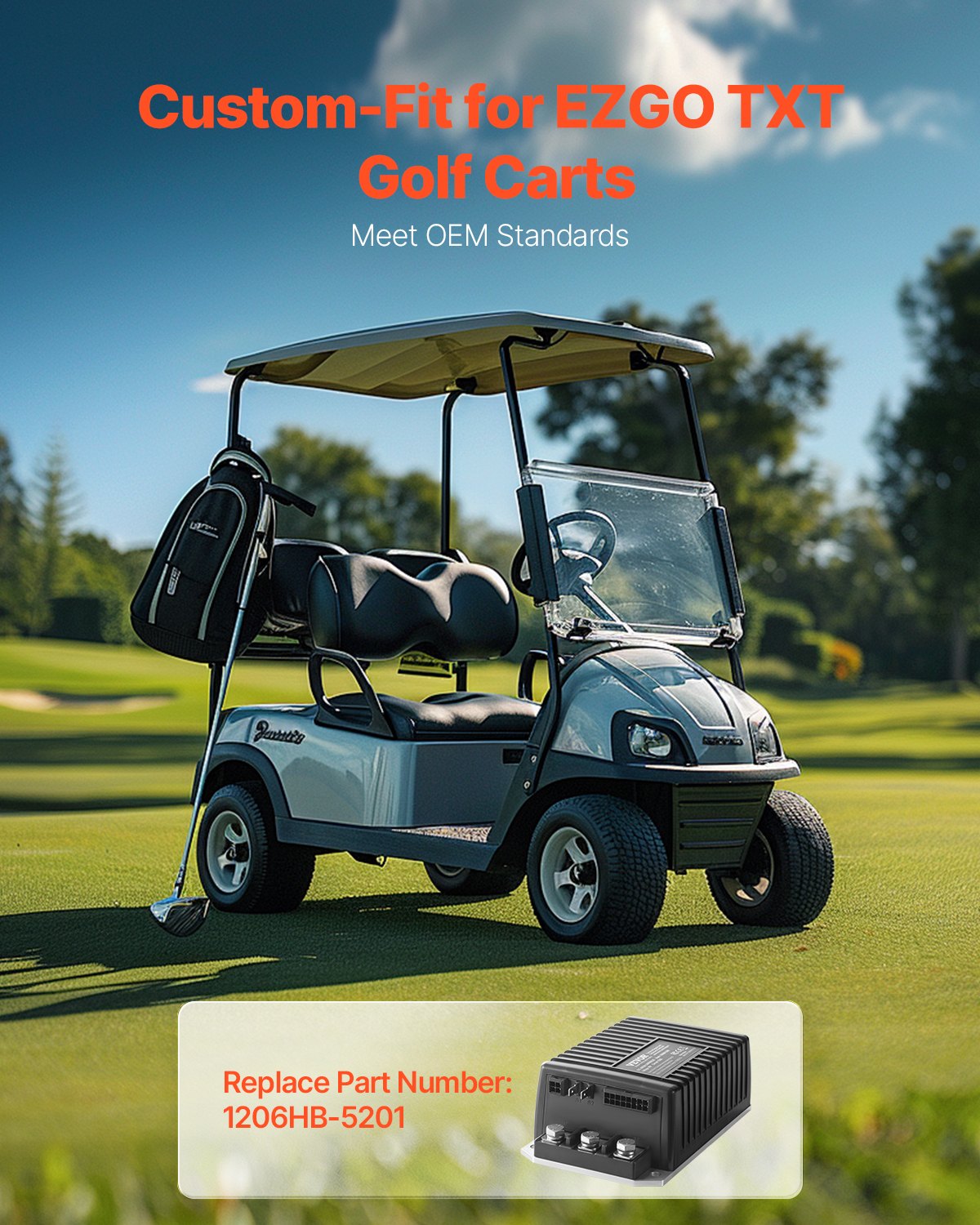 Golf Cart Controller 48V 250A Speed Control for EZGO TXT 1206HB-5201