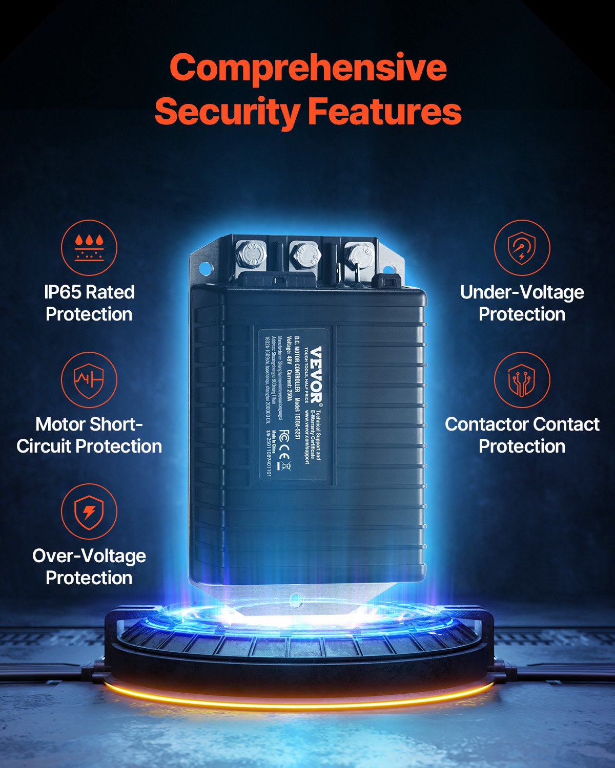 Golf Cart Controller 48V 250A Speed Controller for Club Car 1510A-5251