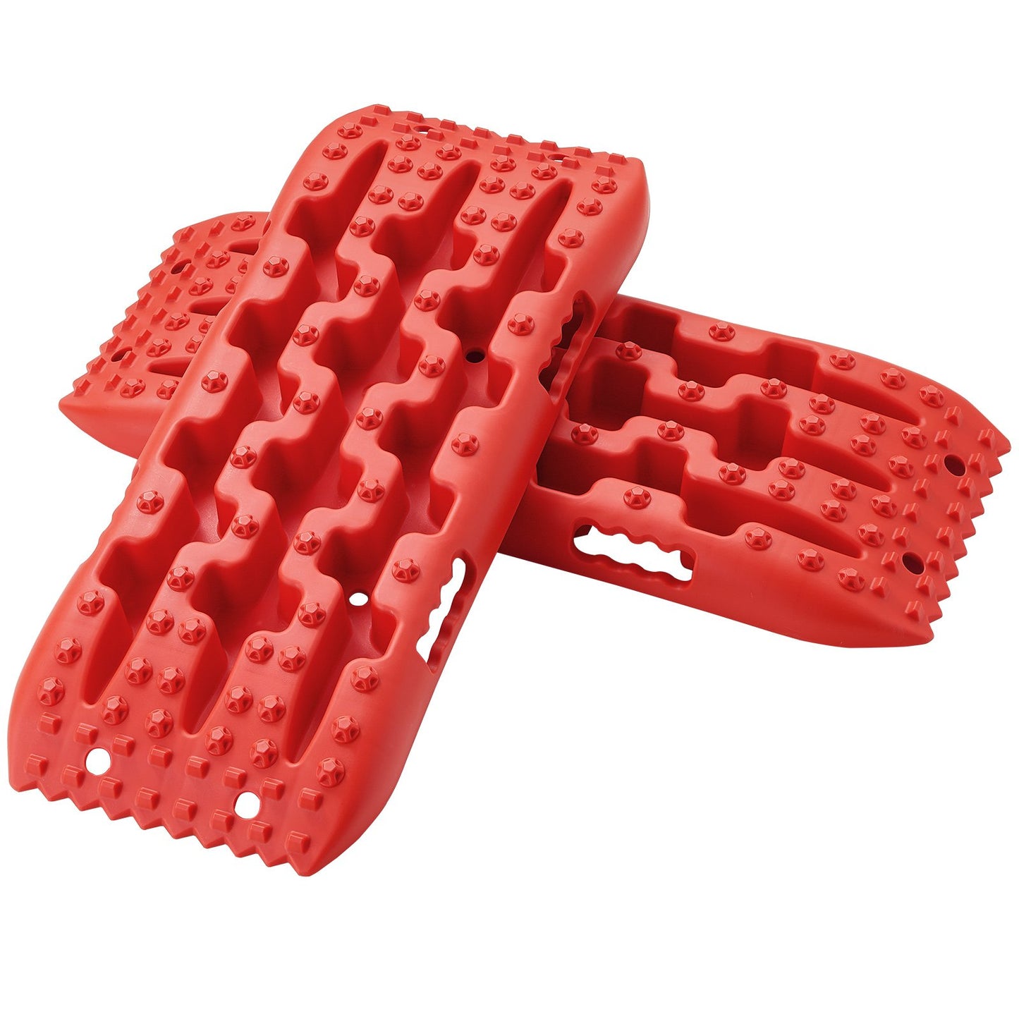 2PCS Traction Boards med PP för Mud Snow Sand Storage Bag Kort Röd