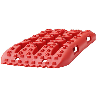 2PCS Traction Boards med PP för Mud Snow Sand Storage Bag Kort Röd