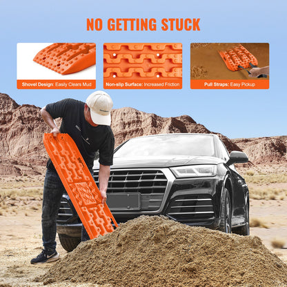 2PCS Drawstring Boards with PP for Mud Snow Sand Storage Bag Long Orange