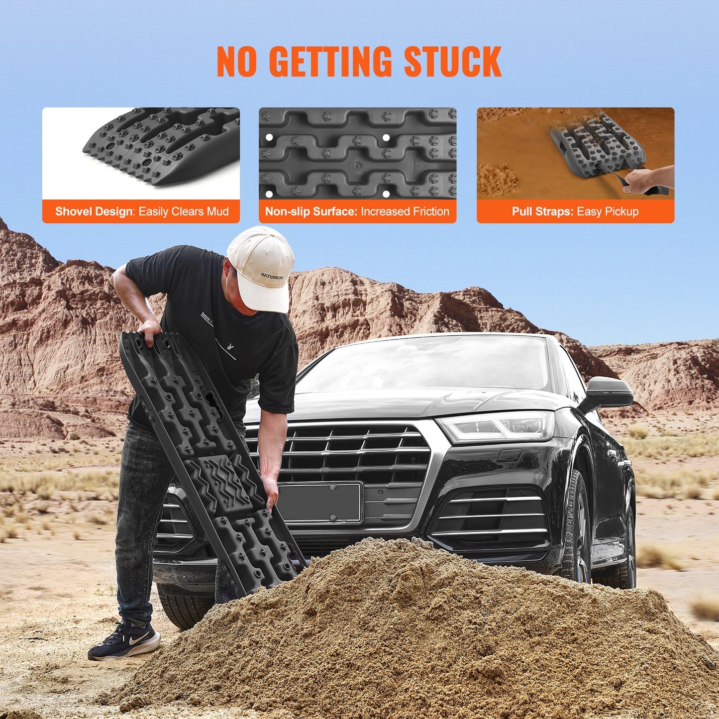 2PCS Drawstring Bags with PP for Mud Snow Sand Storage Bag Long Black
