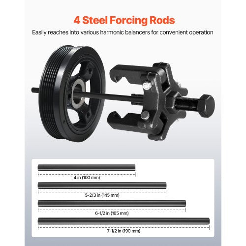 Harmonic Balancing Puller Set Adjustable 3-Jaw Puller for Most Later Models