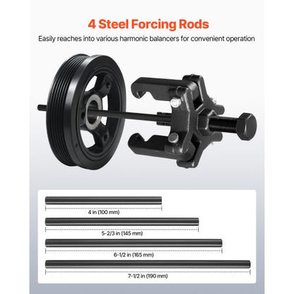 Harmonic Balancing Puller Set Adjustable 3-Jaw Puller for Most Later Models