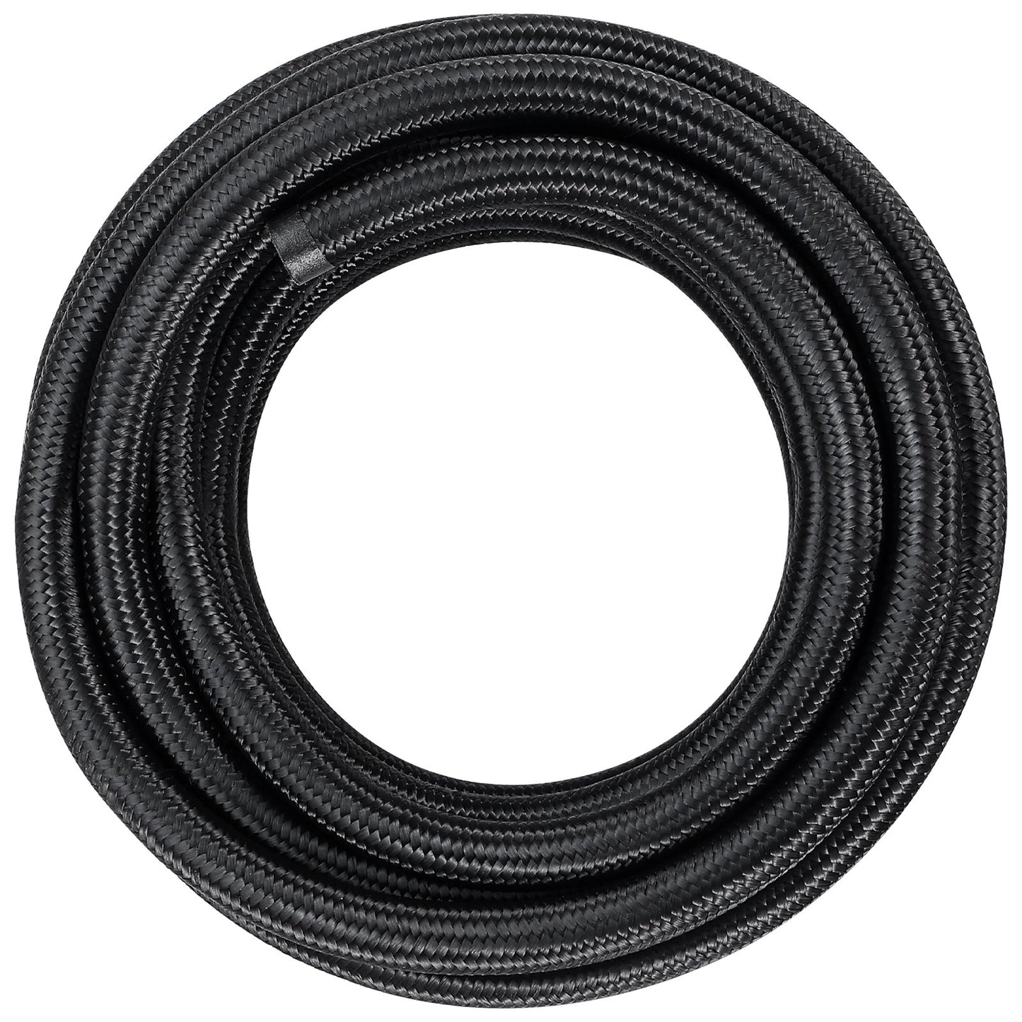 6AN bränsleledningssats, 25 FT bränsleslangsats, 5/16" nylon, rostfritt stål flätad PTFE bränsleledningssats, E85/olja/gas/diesel slangändkopplingssats, med 15 st svängbar adaptersats, svart