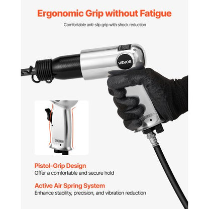 Lufthammare 3500 slag/min 12 CFM Pneumatisk hammare Lufthammarsats med 4 mejslar |  EU